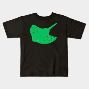 Green Stingray Kids T-Shirt